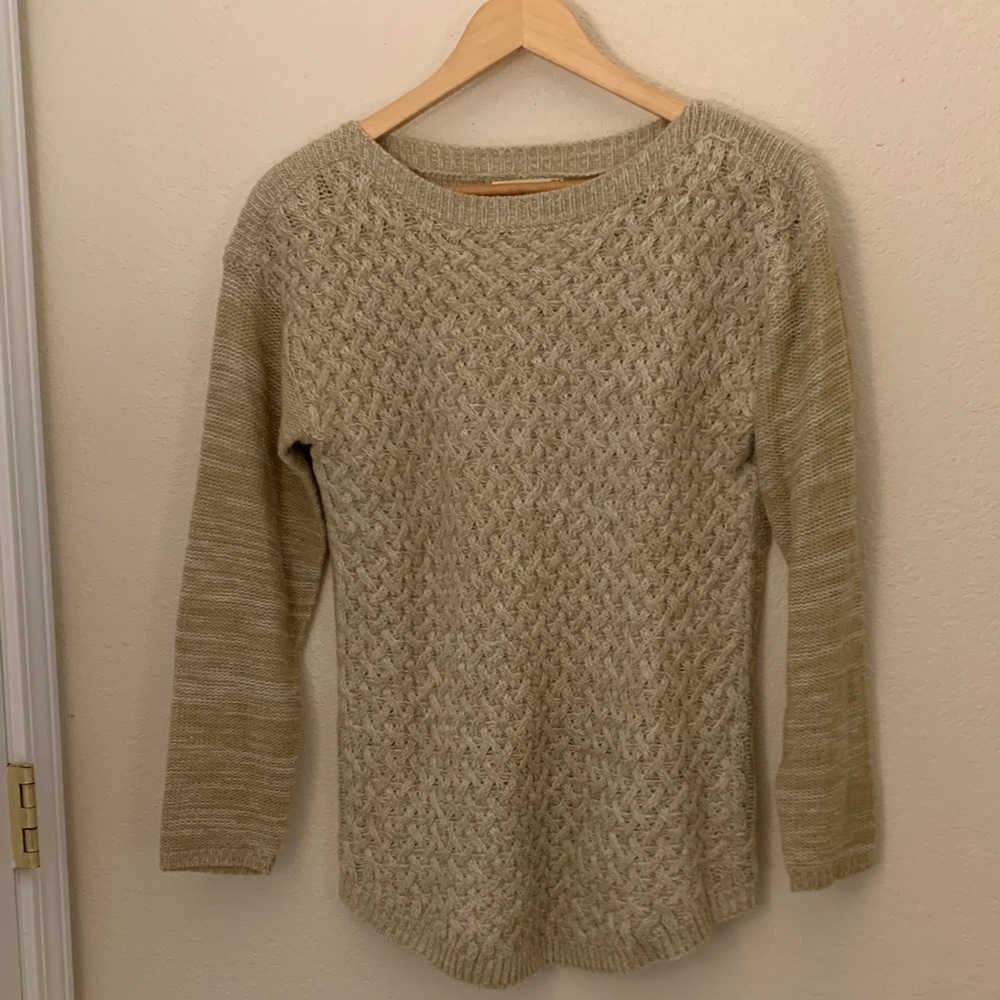 It's Our Time Light Tan Crew Neck Sweater